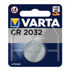 Pilhas CR2032 Lithium 3V 230mAh Varta 1un 1961116