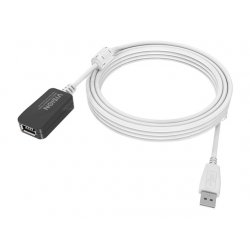 VISION installation-grade USB 2.0 active extension cable - LIFETIME WARRANTY - gold connectors - ferrite cores - 480mbit/s - ov