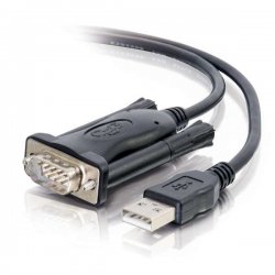 C2G Serial RS232 Adapter Cable - Cabo USB/serial - USB (M) para DB-9 (M) - 1.5 m - preto 86887