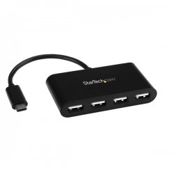 StarTech.com 4-Port USB-C Hub - USB-C to 4x USB-A Hub Adapter - Mini USB 2.0 Hub - Bus-powered USB Type-C Port Expander (ST4200