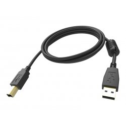 VISION Professional installation-grade USB 2.0 cable - LIFETIME WARRANTY - gold plated connectors - ferrite core on A end - ban