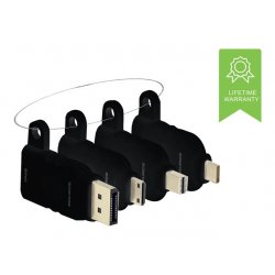 VISION Professional installation-grade multi adaptor keyring - LIFETIME WARRANTY - four adaptors: Mini DisplayPort to HDMI / Di