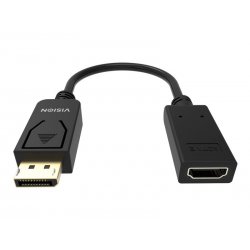 VISION Professional installation-grade DisplayPort to HDMI adaptor - LIFETIME WARRANTY - 4K 60Hz - DP version 1.3 - gold connec