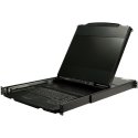 StarTech.com Dual Rail Rackmount KVM Console HD 1080p, Single Port DVI/VGA KVM with 17" LCD Monitor for Server Rack, Fully Feat