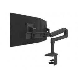 Ergotron LX - Kit de montagem (braço articulado, 2 eixos, arco de visores duplos, base, mola de secretária de 2 peças, poste de