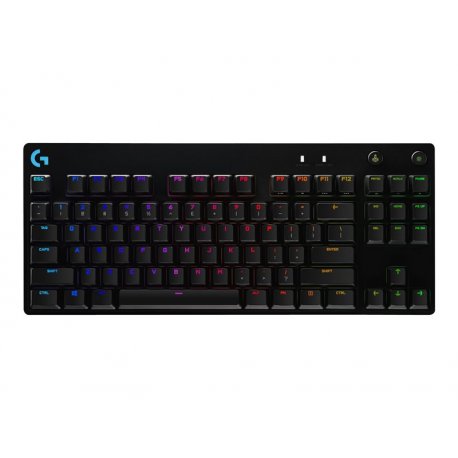 Logitech G Pro Mechanical Gaming Keyboard - Teclado - luz traseira - USB - AZERTY - Francês - interruptor: GX Blue Clicky - pre