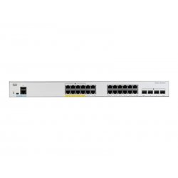 Cisco Catalyst 1000-24FP-4G-L - Interruptor - Administrado - 24 x 10/100/1000 (PoE+) + 4 x Gigabit SFP (ligação ascendente) - m