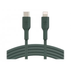 Belkin BOOST CHARGE - Cabo Lightning - Lightning macho para 24 pin USB-C macho - 1 m - verde meia-noite - Fornecimento de energ