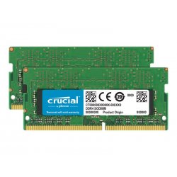 Crucial - DDR4 - kit - 32 GB: 2 x 16 GB - SO DIMM 260-pinos - 2666 MHz / PC4-21300 - CL19 - 1.2 V - unbuffered - sem ECC CT2K16