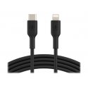 Belkin BOOST CHARGE - Cabo Lightning - 24 pin USB-C macho para Lightning macho - 1 m - preto - Fornecimento de energia USB (18W