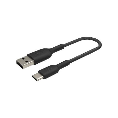 Belkin BoostCharge - Cabo USB - 24 pin USB-C (M) para USB (M) - 15 cm - preto CAB002BT0MBK