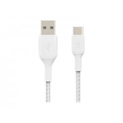 Belkin BoostCharge - Cabo USB - 24 pin USB-C (M) para USB (M) - 1 m - branco CAB002BT1MWH