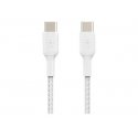 Belkin BoostCharge - Cabo USB - 24 pin USB-C (M) para 24 pin USB-C (M) - 1 m - branco CAB004BT1MWH