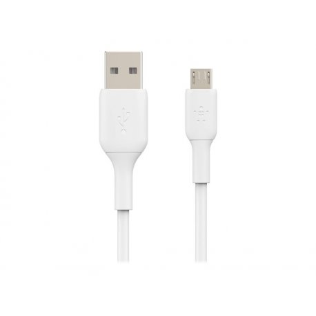 Belkin BoostCharge - Cabo USB - Micro USB Tipo B (M) para USB (M) - 1 m - branco CAB005BT1MWH