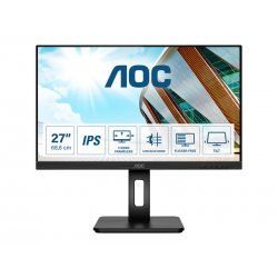 AOC Q27P2Q - Monitor LED - 27" - 2560 x 1440 QHD @ 75 Hz - IPS - 300 cd/m² - 1000:1 - 4 ms - HDMI, VGA, DisplayPort - altifalan