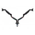 Kensington SmartFit One-Touch Height Adjustable Dual Monitor Arm - Kit de montagem - braço ajustável - para 2 monitores - plást