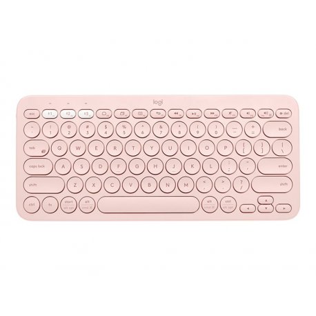 Logitech K380 Multi-Device Bluetooth Keyboard - Teclado - sem fios - Bluetooth 3.0 - QWERTY - Espanhol - rosa 920-009587