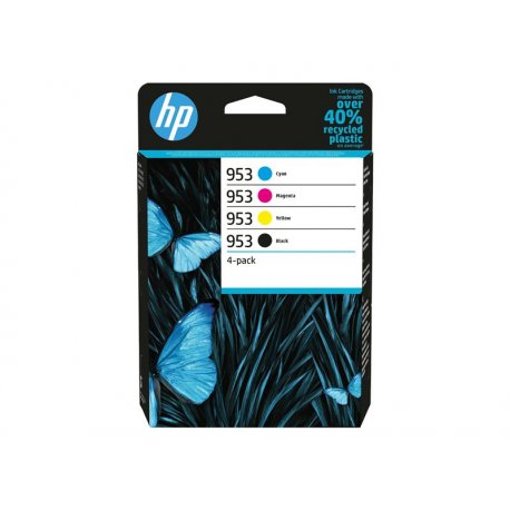 HP 953 - Pack de 4 - preto, amarelo, azul cyan, magenta - original - tinteiro - para Officejet Pro 7740, 7740 Wide Format, 8210