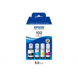 Epson 102 Multipack - Pack de 4 - preto, amarelo, azul cyan, magenta - original - tinteiro - para EcoTank ET-15000, 2750, 2751,