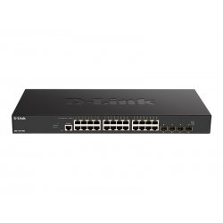 D-Link DXS 1210-28T - Interruptor - inteligente - 24 x 10GBase-T + 4 x 25 Gigabit SFP28 - montável em trilho DXS-1210-28T