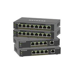 NETGEAR Plus GS308EPP - Interruptor - inteligente - 8 x 10/100/1000 (PoE+) - desktop, montável na parede - PoE+ (123 W) GS308EP