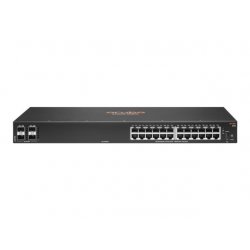 HPE Aruba 6100 24G 4SFP+ Switch - Interruptor - L3 - Administrado - 24 x 10/100/1000 + 4 x 1 Gigabit / 10 Gigabit SFP+ - fluxo 