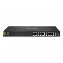 HPE Aruba 6100 24G Class4 PoE 4SFP+ - Interruptor - L3 - Administrado - 24 x 10/100/1000 + 4 x 1 Gigabit / 10 Gigabit SFP+ - fl