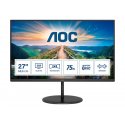 AOC Q27V4EA - Monitor LED - 27" - 2560 x 1440 QHD @ 75 Hz - IPS - 250 cd/m² - 1000:1 - 4 ms - HDMI, DisplayPort - altifalantes 