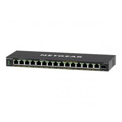 NETGEAR Plus GS316EP - Interruptor - Administrado - 15 x 10/100/1000 (PoE+) + 1 x SFP - desktop, montável na parede - PoE+ (180