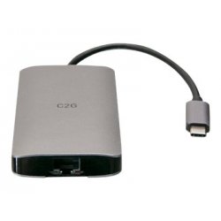 C2G USB-C® Mini Dock with HDMI, 2x USB-A, Ethernet, SD Card Reader, and USB-C Power Delivery up to 100W - 4K 30Hz - Estação de 