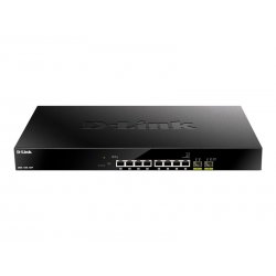 D-Link DMS 1100-10TP - Interruptor - inteligente - 8 x 100/1000/2.5G (PoE+) + 2 x 10 Gigabit SFP+ - montável em trilho - PoE+ (