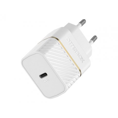 OtterBox - Adaptador de alimentação - propack - 20 Watt - 3 A - Apple Fast Charge, Fast Charge, PD 3.0 (24 pin USB-C) - branco 