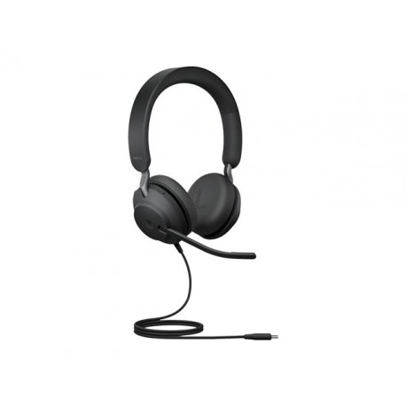 Jabra Evolve2 40 SE MS Stereo - Auscultadores - no ouvido - com cabo - USB-C - isolamento de ruído - Certificado para Microsoft