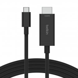 Belkin Connect - Cabo adaptador - 24 pin USB-C macho para HDMI macho - 2 m - preto - passivo, suporte 8K60Hz, Suporte do modo D