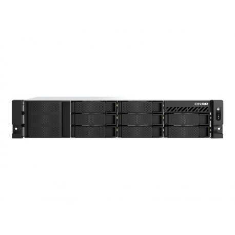 QNAP TS-855eU-RP - Servidor NAS - 8 baias - montável em bastidor - SATA 6Gb/s - RAID (expansão de disco rígido) RAID 0, 1, 5, 6