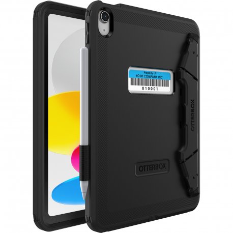 OtterBox Defender Series - Tampa posterior para tablet - resistente - with kickstand and screen protection - preto - para Apple