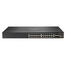 HPE Aruba 6200F 24G Class4 PoE 4SFP+ 370W Switch - Interruptor - Distância Máxima de Empilhamento de 10 km - L3 - Administrado 