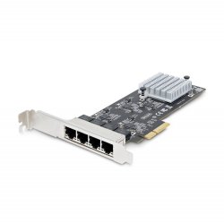 StarTech.com 4-Port 2.5Gbps NBASE-T PCIe Network Card, Intel I225-V Chip, Quad Port Computer Network Card, Multi-Gigabit NIC, P