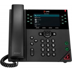 Poly VVX 450 - Telefone VoIP - tridirecional capacidade de chamada - SIP, SRTP, SDP - 12 linhas - preto 8B1L7AAAC3