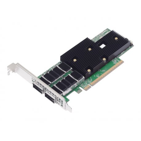 Broadcom P2200G - Adaptador de rede - PCIe 5.0 x16 baixo perfil - 400 Gigabit QSFP112 x 2 BCM957608-P2200GQF00