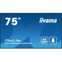 iiyama ProLite LH7575UHS-B1AG - 75" Classe Diagonal ecrã LCD com luz de fundo LED - sinalização digital - com leitor multimédia