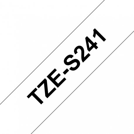 Brother TZe-S241 - Adesivo extra-resistente - preto em branco - Rolo (1,8 cm x 8 m) 1 cassete(s) fita laminada - para Brother P