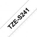 Brother TZe-S241 - Adesivo extra-resistente - preto em branco - Rolo (1,8 cm x 8 m) 1 cassete(s) fita laminada - para Brother P