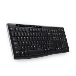 Logitech Wireless Keyboard K270 - Teclado - sem fios - 2.4 GHz - Francês 920-003748