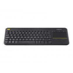 Logitech Wireless Touch Keyboard K400 Plus - Teclado - sem fios - 2.4 GHz - Nórdico - preto 920-007141