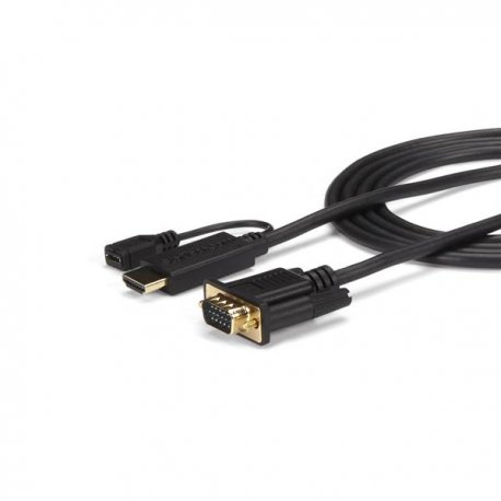 StarTech.com HDMI to VGA Cable - 6ft 2m - 1080p - Active Conversion - HDMI to VGA Adapter Cable for Your VGA Monitor / Display 