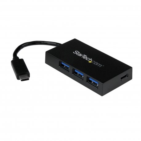 StarTech.com 4-Port USB 3.0 Hub - Powered USB 3.1 Gen 1 Hub - USB-C to 1x USB-C and 3x USB-A Adapter - USB-C Port Expander (HB3