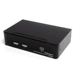 StarTech.com 2 Port DVI USB KVM Switch with Audio and USB 2.0 Hub (SV231DVIUA) - Chave de KVM / áudio / USB - 2 x KVM / áudio /