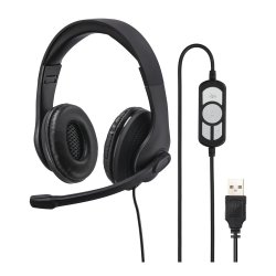 Headset Hama HS-USB300 USB-A Preto HAM139924