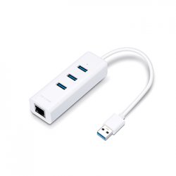 Adaptador USB-A 3.0 para Ethernet Gigabit + 3 Portas USB-A TPLUE330